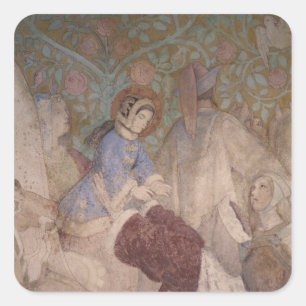 Ankunft in Eisenach, c.1854/55 Quadratischer Aufkleber