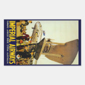 Ankunft mit Imperial Airways Rechteckiger Aufkleber (Vorderseite)