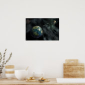 Ankunft - SCI Fi, Raum, Erde, Poster (Küche)