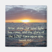 Ankunft Shine - Isaiah 60:1 Magnet (Vorne)