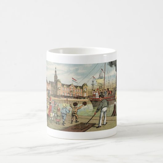 Ankunft Sinterklaas niederländischen St.-Nicks Kaffeetasse (Mittel)