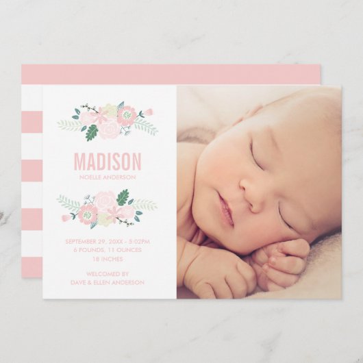 Ankunft süß | Geburtsankündigung Ankündigung (Vorne/Hinten)