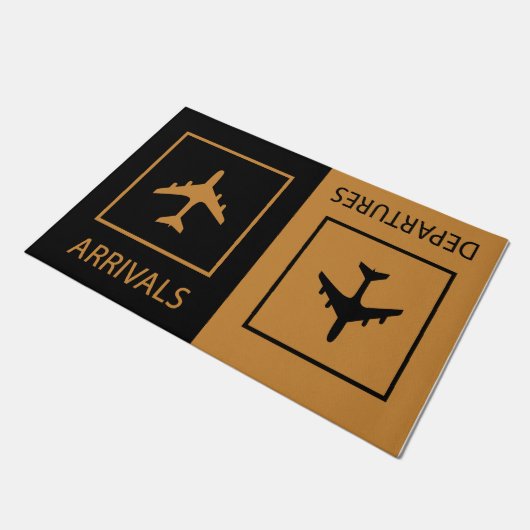 Ankunft und Abfahrt Einfache Landstraße  Fußmatte (Schrägansicht)