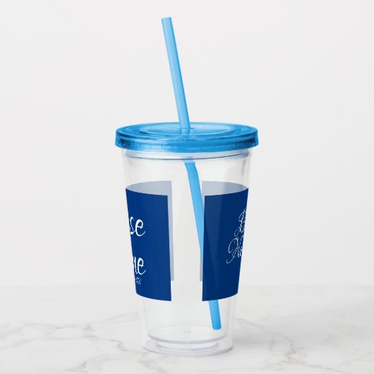 Ankunft und Shine gesegnet Neujahrsbibel Verse Blu Acryltrinkbecher (Links)