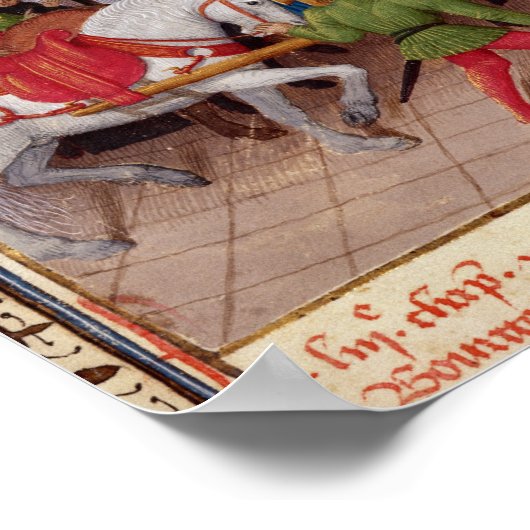 Ankunft von Kaiser Charles IV. Poster (Ecke)