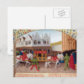 Ankunft von Kaiser Charles IV. Postkarte (Vorne/Hinten)