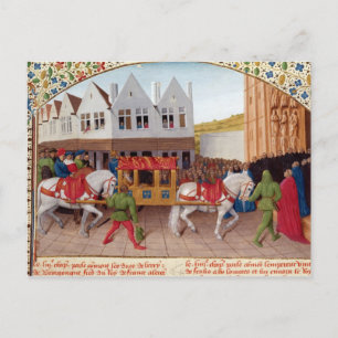 Ankunft von Kaiser Charles IV. Postkarte