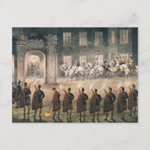 Ankunft von Nikolaus II. am Balmoral Castle Postkarte