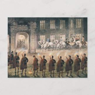 Ankunft von Nikolaus II. am Balmoral Castle Postkarte