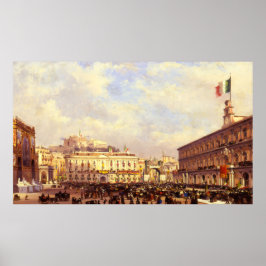 Ankunft von Vittorio Emanuele II in Neapel Poster