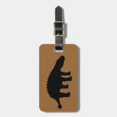 Ankylosaurus Dino Dinosaur Silhouette Gepäckanhänger (Vorderseite vertikal)