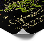 Ankylosaurus Dinosaur Christmas Sweater  Poster (Ecke)