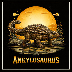 Ankylosaurus Dinosaur prähistorischer Mond Tri-Blend Shirt
