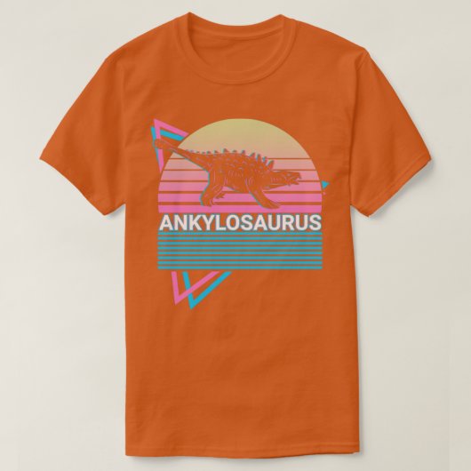 Ankylosaurus Dinosaur Retro T-Shirt (Design vorne)