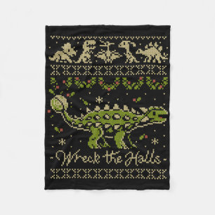 Ankylosaurus Dinosaur Weihnachtspullover Fleecedecke