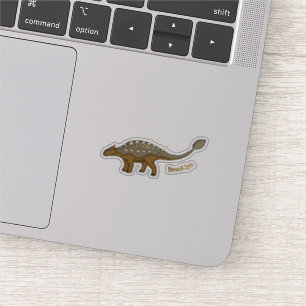 Ankylosaurus gepanzerte Dinosaurier-Abbildung Aufkleber