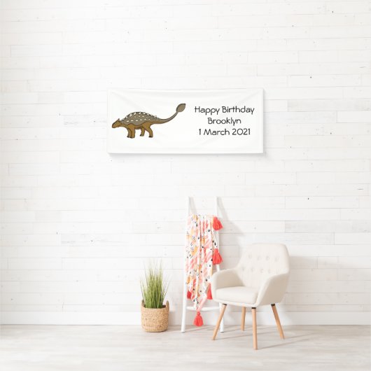 Ankylosaurus gepanzerte Dinosaurier-Abbildung Banner (Insitu)