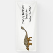 Ankylosaurus gepanzerte Dinosaurier-Abbildung Banner (Vertikal)