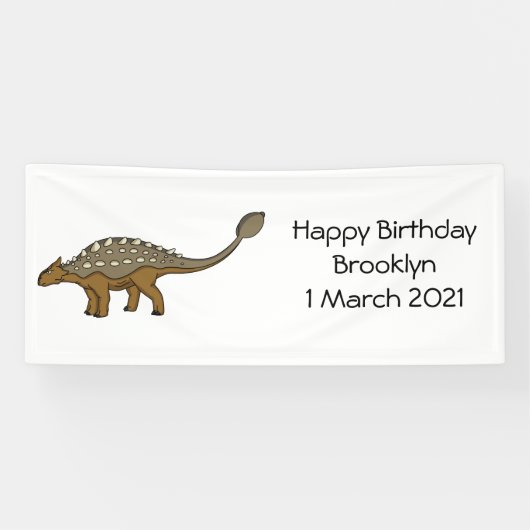 Ankylosaurus gepanzerte Dinosaurier-Abbildung Banner (Horizontal)
