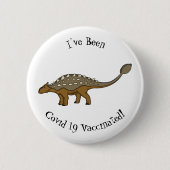 Ankylosaurus gepanzerte Dinosaurier-Abbildung Button (Vorderseite)