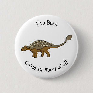 Ankylosaurus gepanzerte Dinosaurier-Abbildung Button