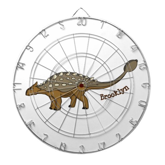 Ankylosaurus gepanzerte Dinosaurier-Abbildung Dartscheibe (vorne)