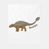 Ankylosaurus gepanzerte Dinosaurier-Abbildung Fleecedecke (Vorderseite)