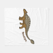 Ankylosaurus gepanzerte Dinosaurier-Abbildung Fleecedecke (Vorderseite (Horizontal))