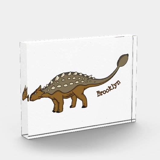 Ankylosaurus gepanzerte Dinosaurier-Abbildung Fotoblock (Links)