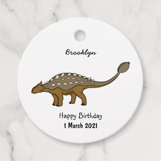 Ankylosaurus gepanzerte Dinosaurier-Abbildung Geschenkanhänger (Vorderseite)
