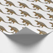 Ankylosaurus gepanzerte Dinosaurier-Abbildung Geschenkpapier (Ecke)
