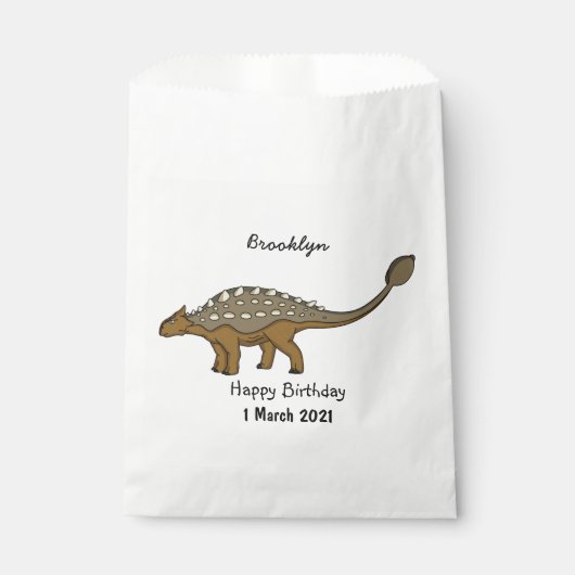 Ankylosaurus gepanzerte Dinosaurier-Abbildung Geschenktütchen (Vorderseite)