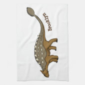 Ankylosaurus gepanzerte Dinosaurier-Abbildung Geschirrtuch (Vertikal)