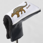 Ankylosaurus gepanzerte Dinosaurier-Abbildung Golf Headcover (3/4 Vorderseite)