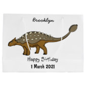 Ankylosaurus gepanzerte Dinosaurier-Abbildung Große Geschenktüte (Rückseite)