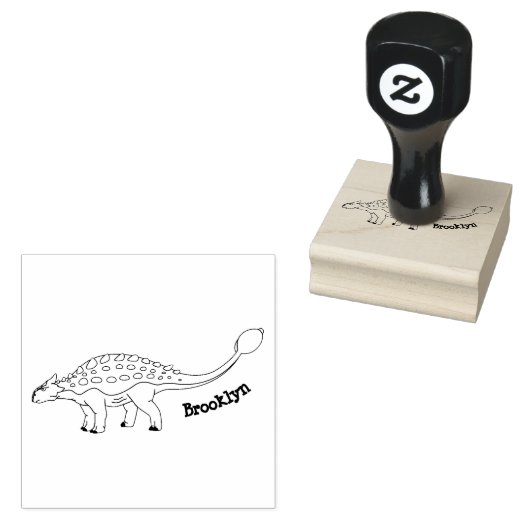 Ankylosaurus gepanzerte Dinosaurier-Abbildung Gummistempel (Stempel)