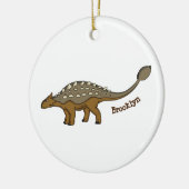 Ankylosaurus gepanzerte Dinosaurier-Abbildung Keramik Ornament (Links)
