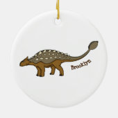 Ankylosaurus gepanzerte Dinosaurier-Abbildung Keramik Ornament (Hinten)