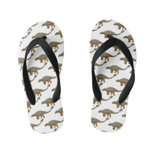 Ankylosaurus gepanzerte Dinosaurier-Abbildung Kinderbadesandalen