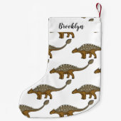 Ankylosaurus gepanzerte Dinosaurier-Abbildung Kleiner Weihnachtsstrumpf (Rückseite)