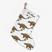 Ankylosaurus gepanzerte Dinosaurier-Abbildung Kleiner Weihnachtsstrumpf (Vorderansicht (hängend))