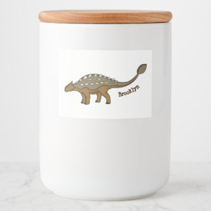 Ankylosaurus gepanzerte Dinosaurier-Abbildung Lebensmitteletikett