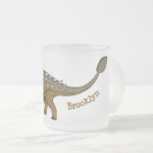 Ankylosaurus gepanzerte Dinosaurier-Abbildung Mattglastasse (VorderseiteRechts)
