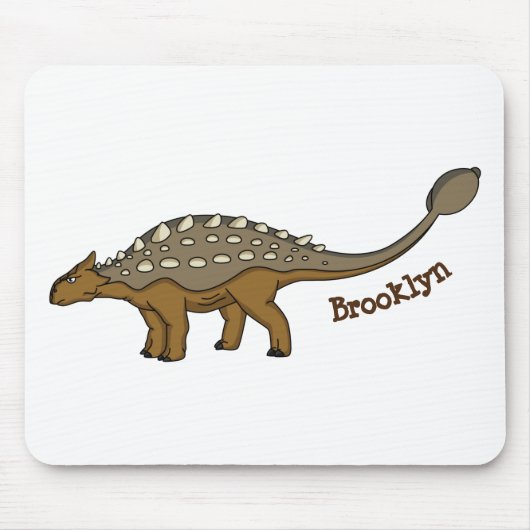 Ankylosaurus gepanzerte Dinosaurier-Abbildung Mousepad (Vorne)