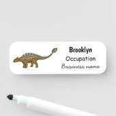 Ankylosaurus gepanzerte Dinosaurier-Abbildung Namensschild (Beispiel)
