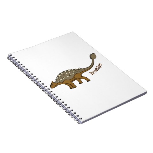 Ankylosaurus gepanzerte Dinosaurier-Abbildung Notizblock (Rechte Seite)