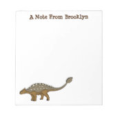 Ankylosaurus gepanzerte Dinosaurier-Abbildung Notizblock (Vorderseite)