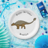 Ankylosaurus gepanzerte Dinosaurier-Abbildung Pappteller (Party)