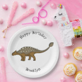 Ankylosaurus gepanzerte Dinosaurier-Abbildung Pappteller (Party)