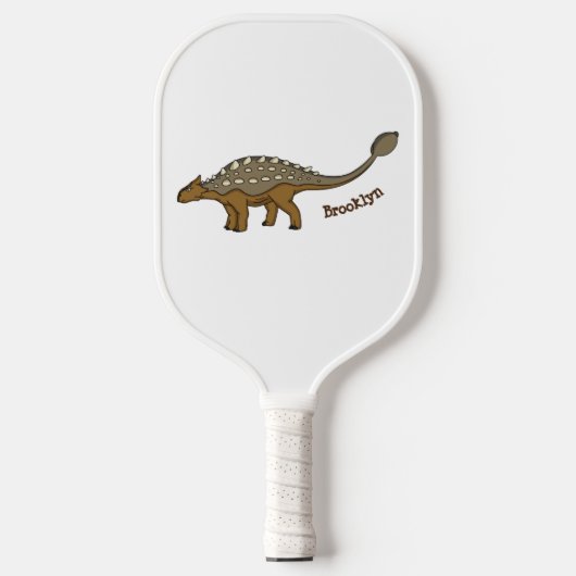 Ankylosaurus gepanzerte Dinosaurier-Abbildung Pickleball Schläger (Vorderseite)
